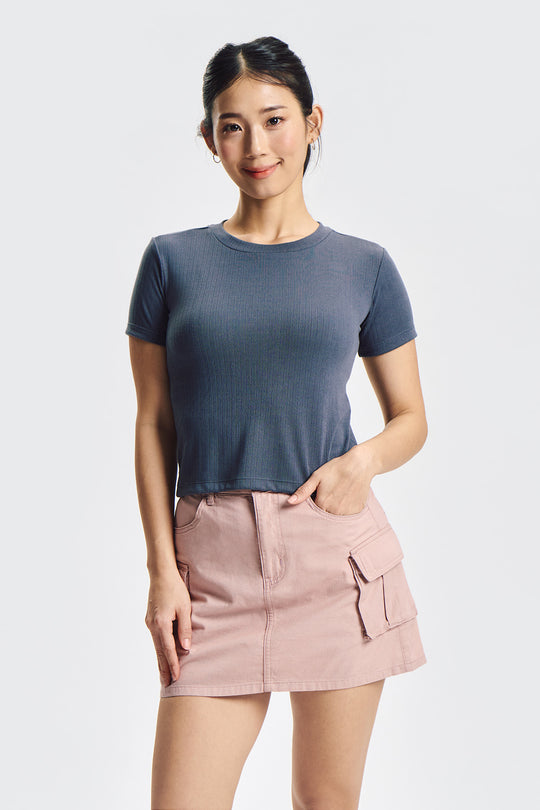 Essentials Textured Slim Top