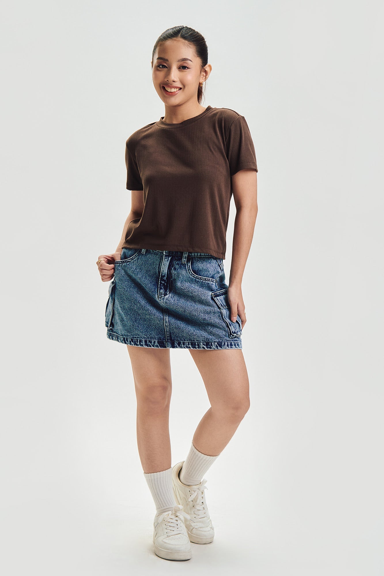 Essentials Textured Slim Top