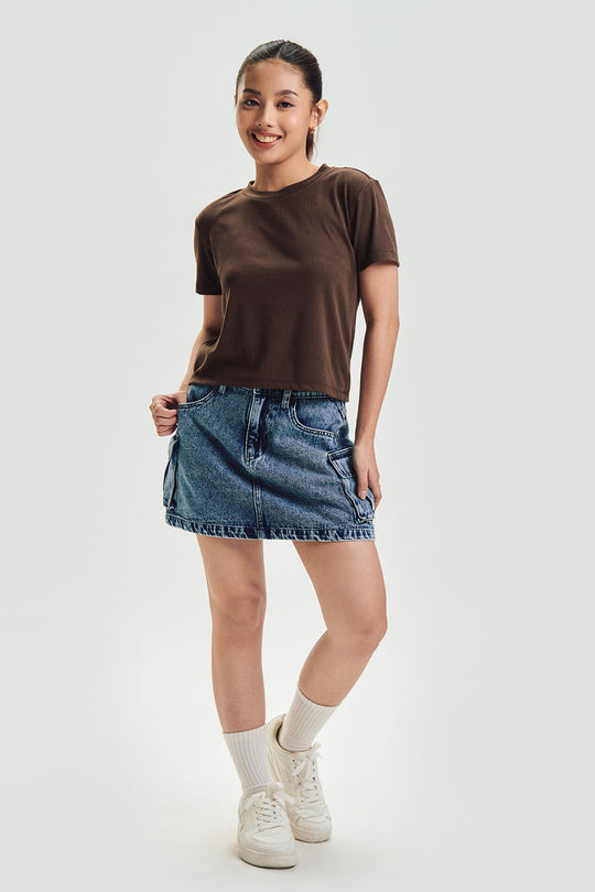 Essentials Textured Slim Top