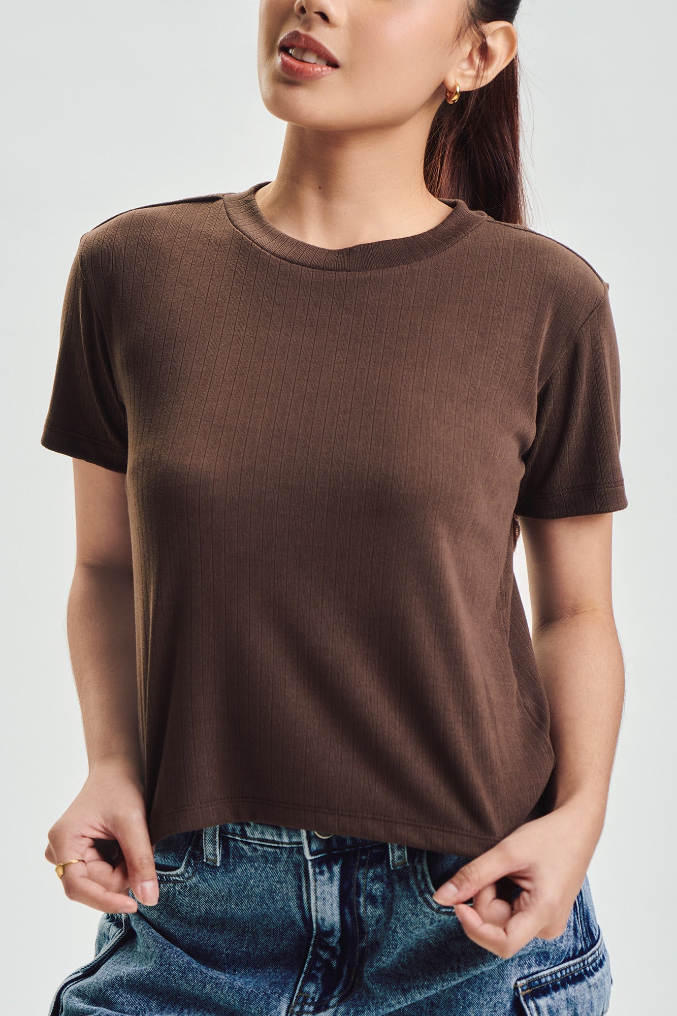 Essentials Textured Slim Top