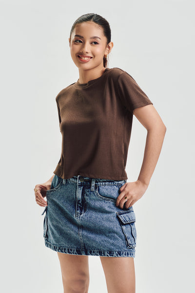 Essentials Textured Slim Top