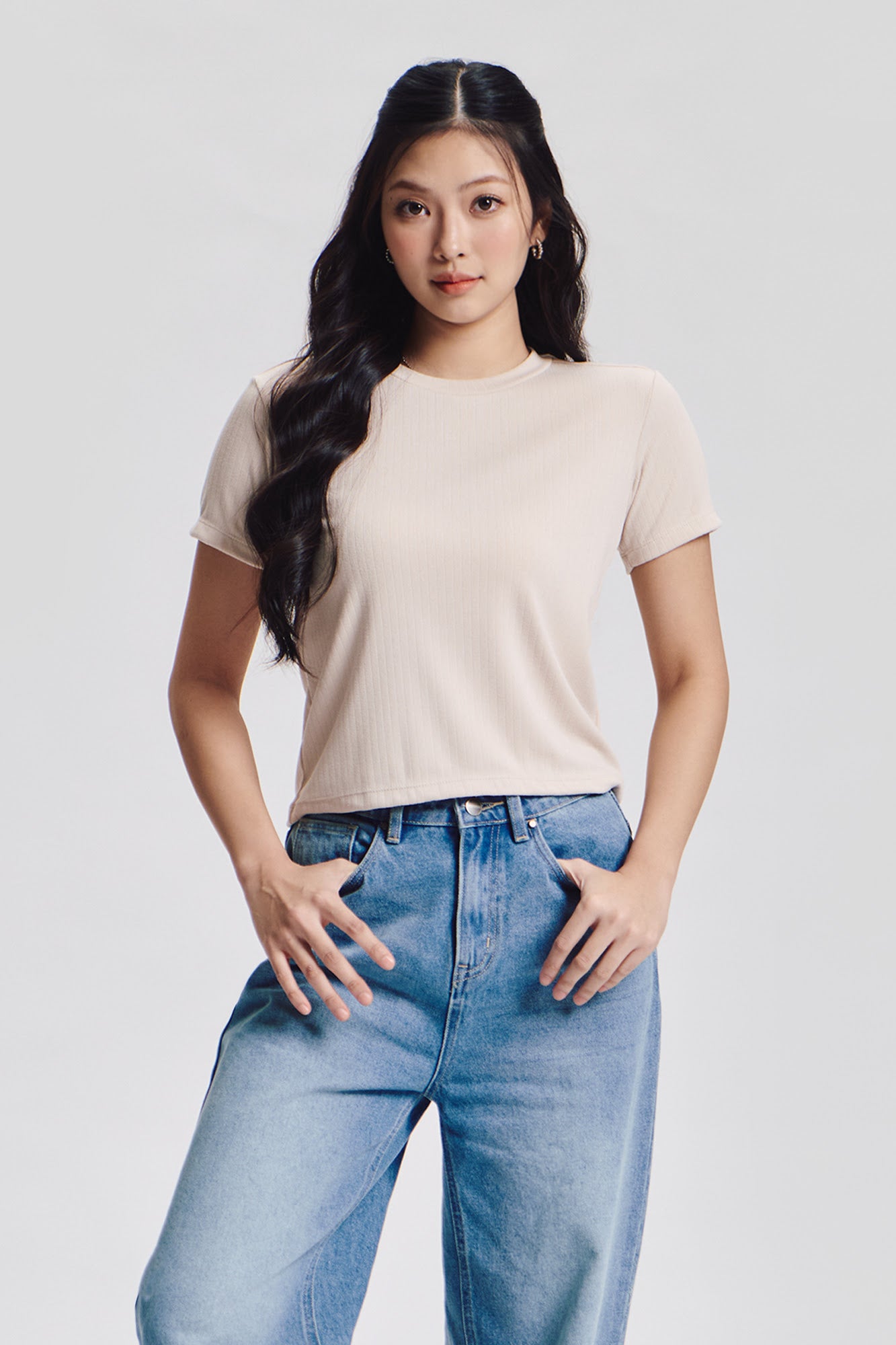 Essentials Textured Slim Top