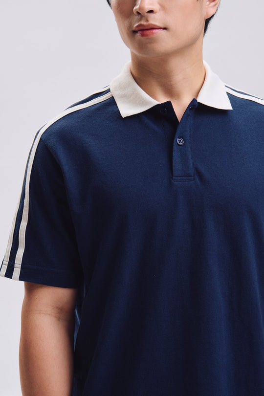 Relaxed Fit Polo with Contrast Details
