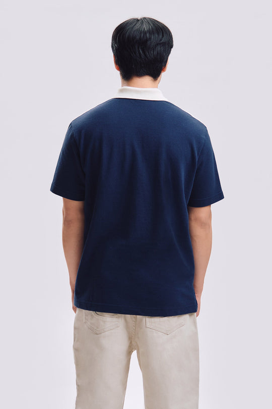 Relaxed Fit Polo with Contrast Details