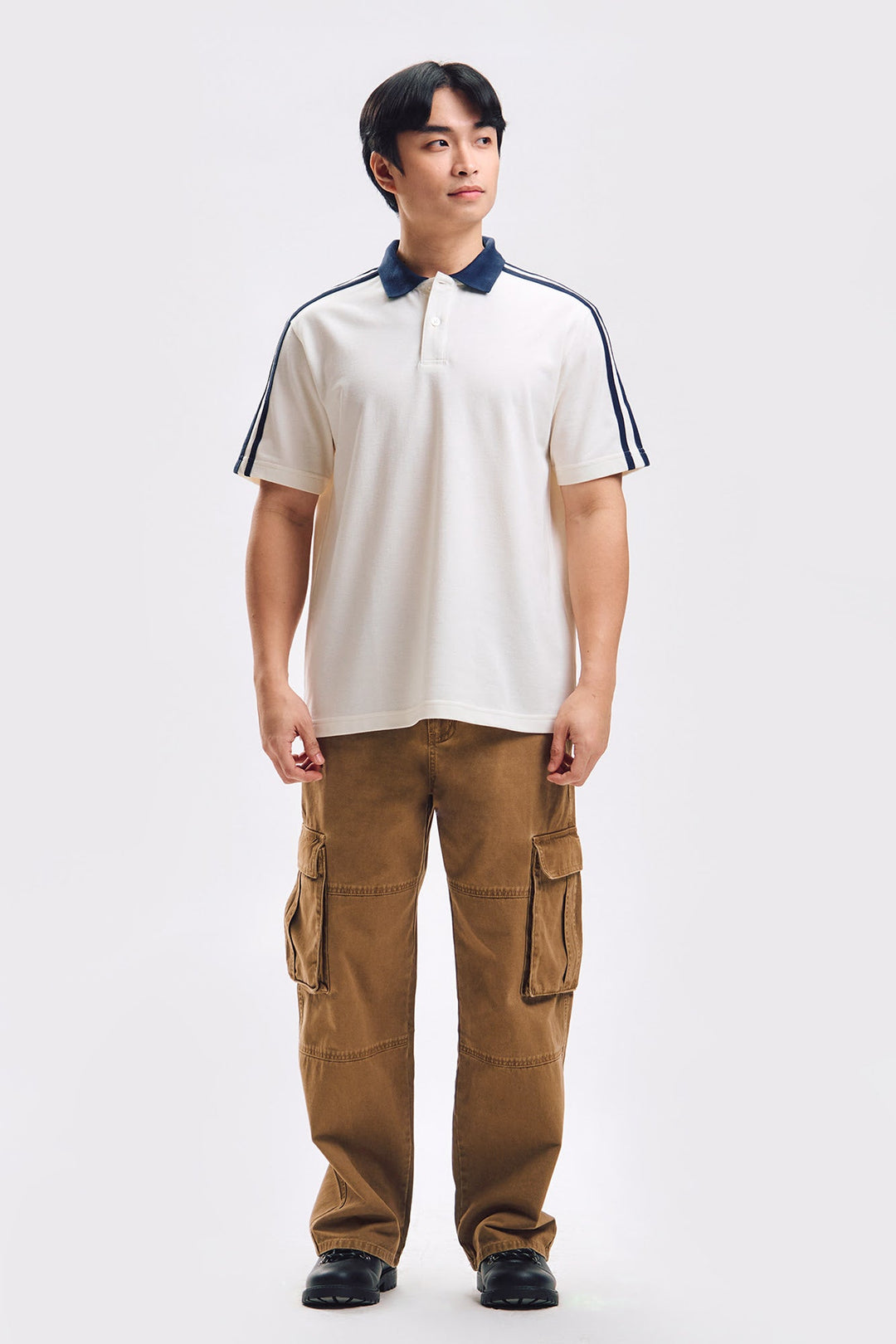 Relaxed Fit Polo with Contrast Details