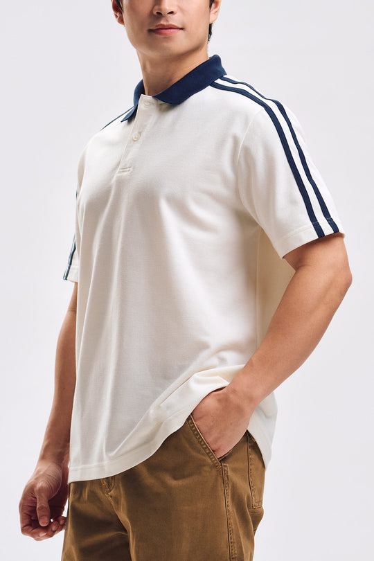 Relaxed Fit Polo with Contrast Details
