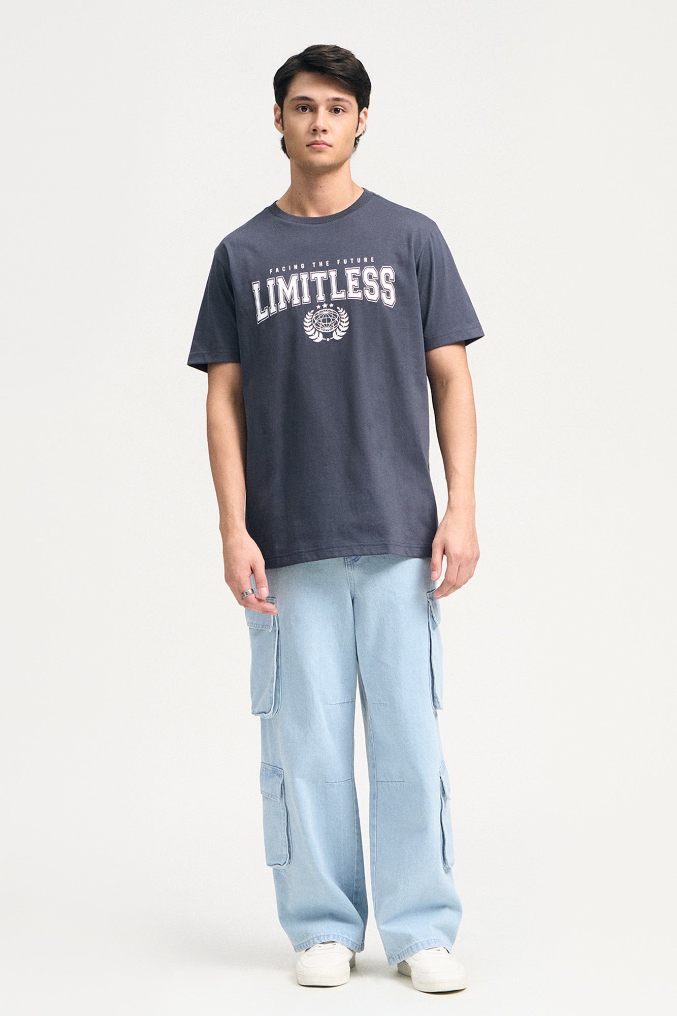 シャツ TRILLION Essential Cut Overfit Man to Man STEEL BLUE TRFMT04 Buy BOSS Blue Taul Tipped Regular Fit Logo T-Shirt from Next USA
