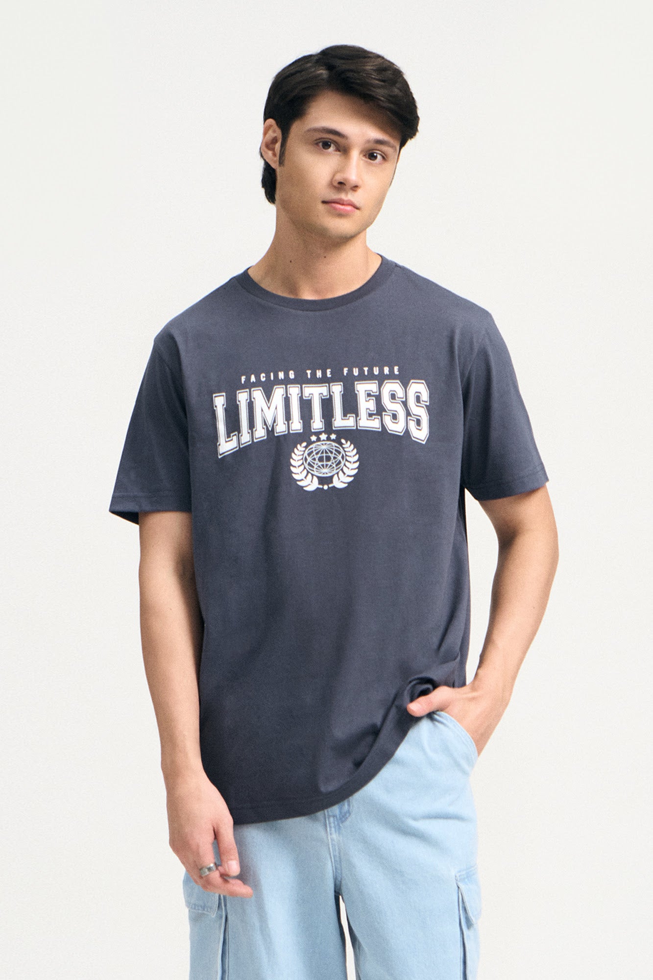 Tシャツ・カットソー ILLIGO Twisted shirring sleeveless light blue Buy Oversized Tie Dye Printed Cotton Jersey T-Shirt Light
