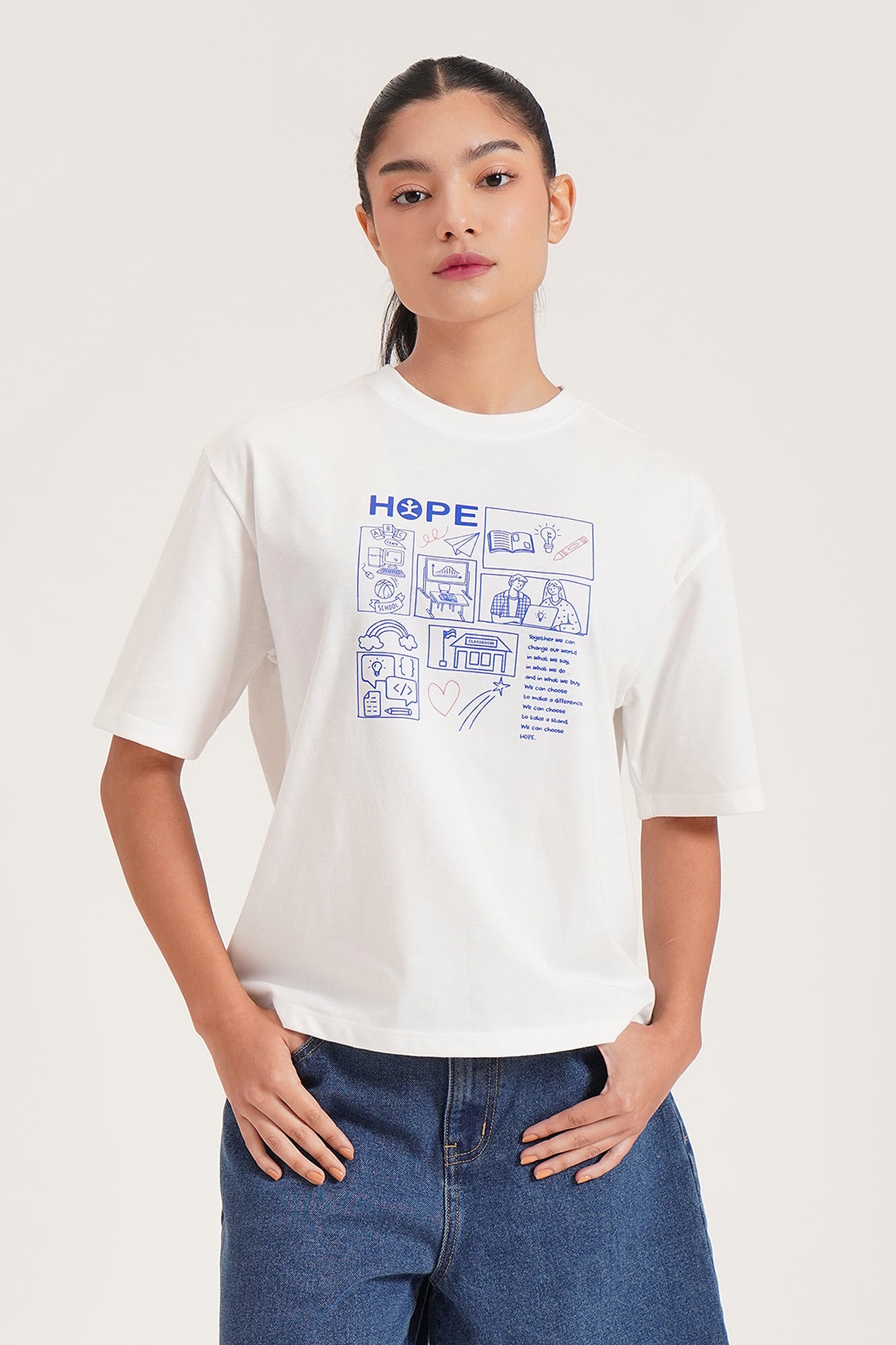 HUMAN HOPE GRAPHIC T-SHIRT WHITE XL HUMAN MADE HUMAN HOPE GRAPHIC