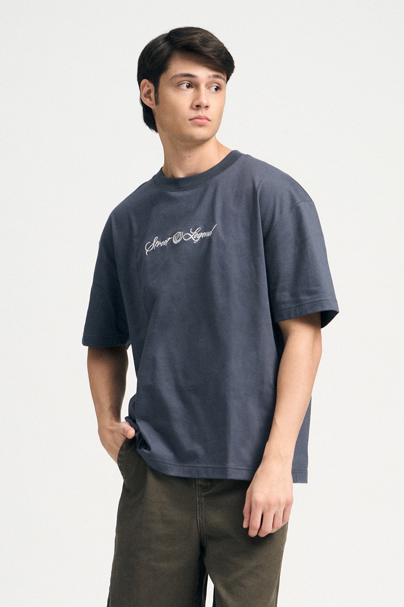 Tシャツ・カットソー citybreeze Logo embroidered overfit pique t-shirt_NAVY 80d82d61e83e0caba3a679b1e53a51