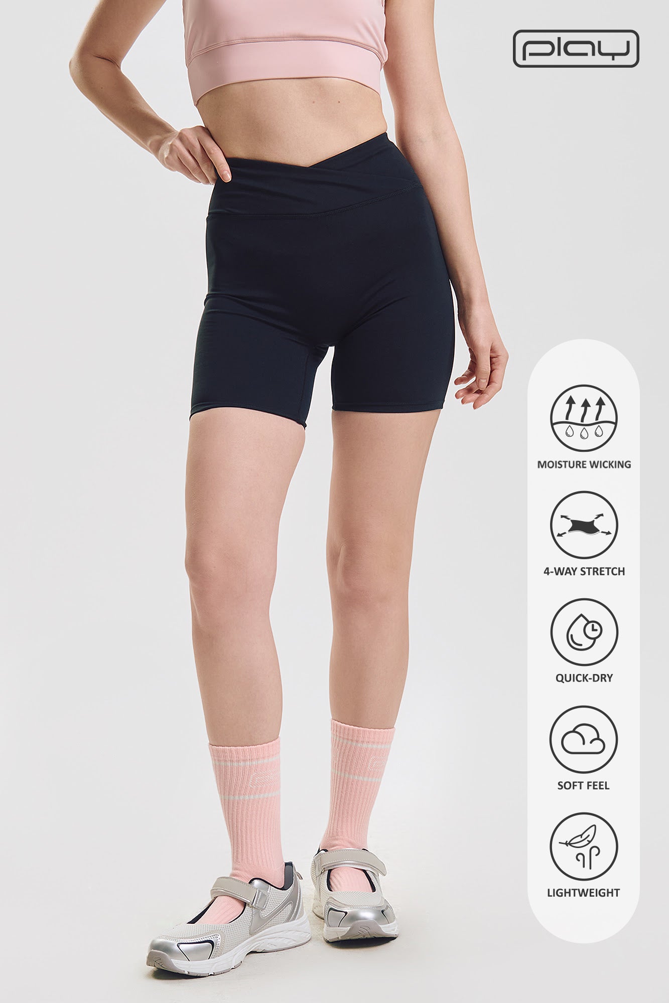 Penshoppe Play Overlap V-Waist Biker Shorts