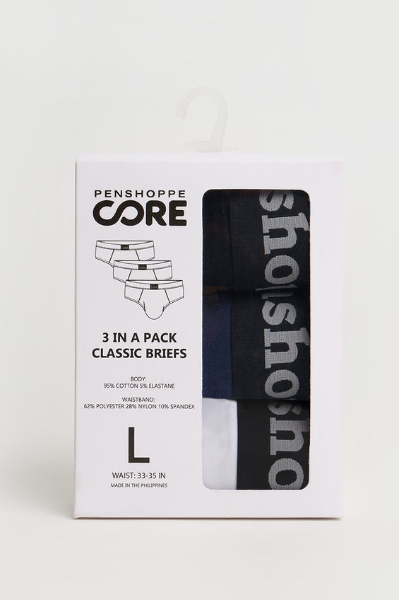 Penshoppe Core Men's 3 in 1 Bundle Classic Briefs