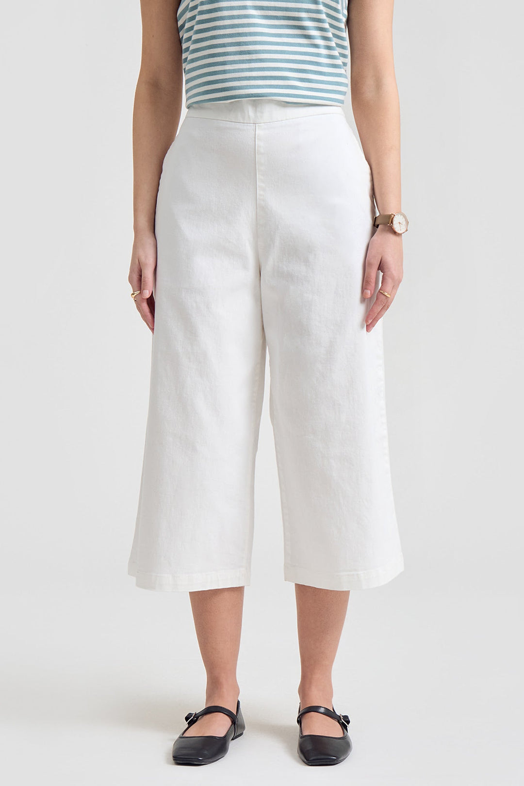 Cropped Wide Leg Trousers