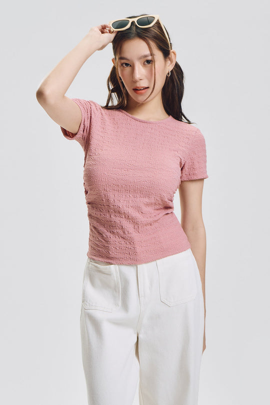Slim Fit Textured Knit Top