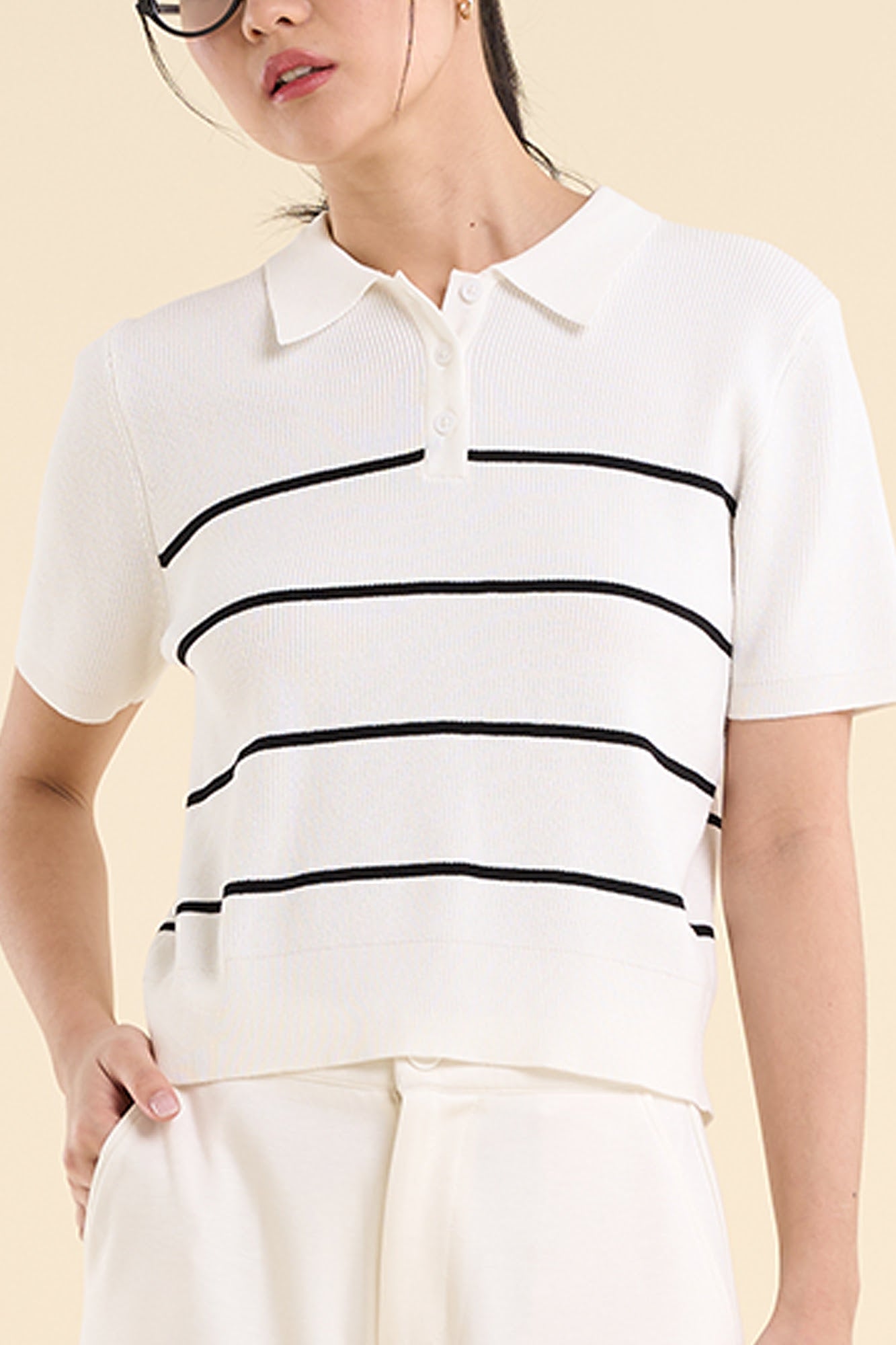Dress Code Stripes Relaxed Fit Polo