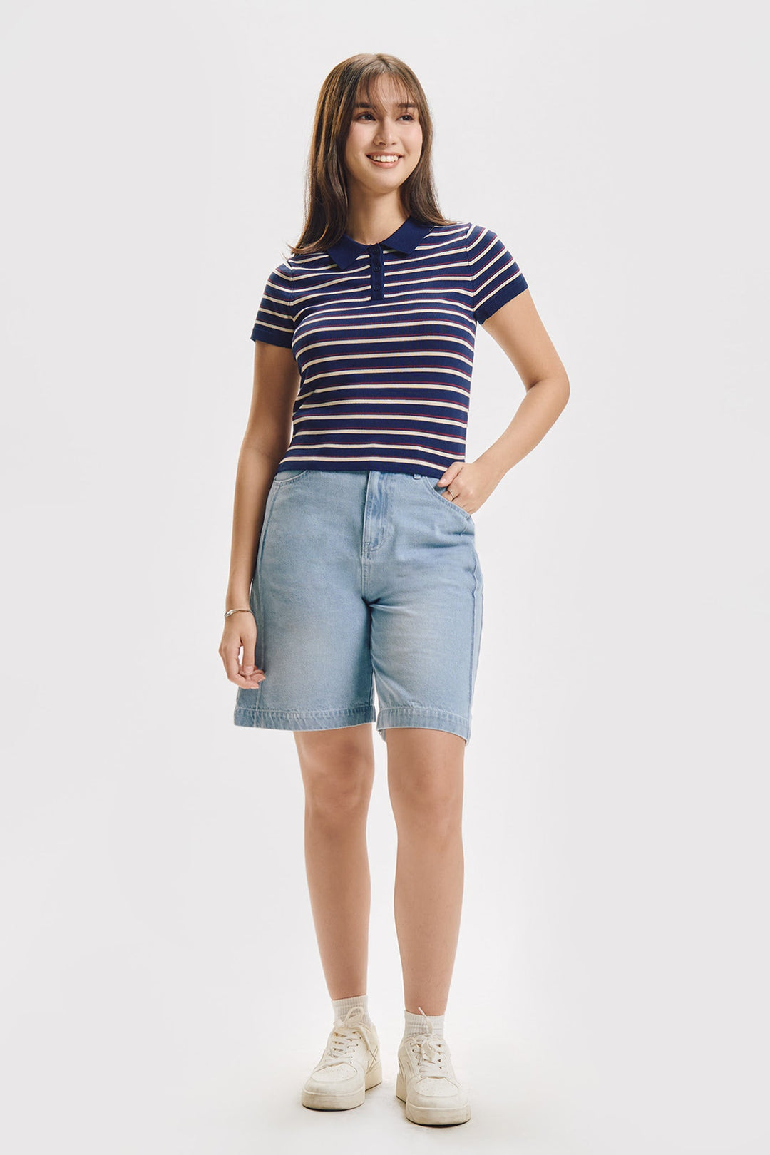 Slim Striped Polo