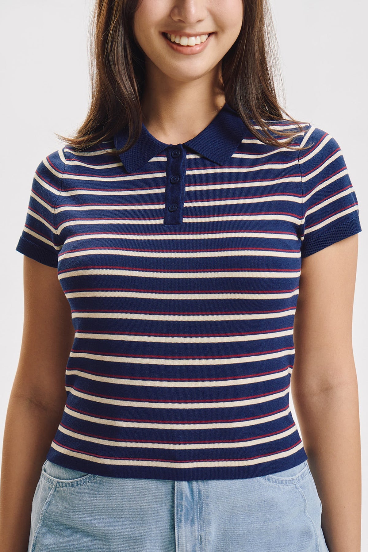 Slim Striped Polo