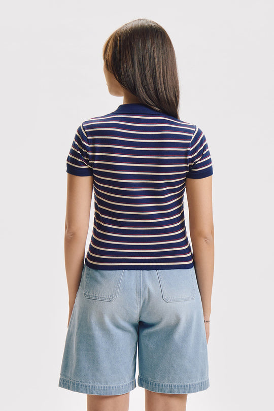 Slim Striped Polo