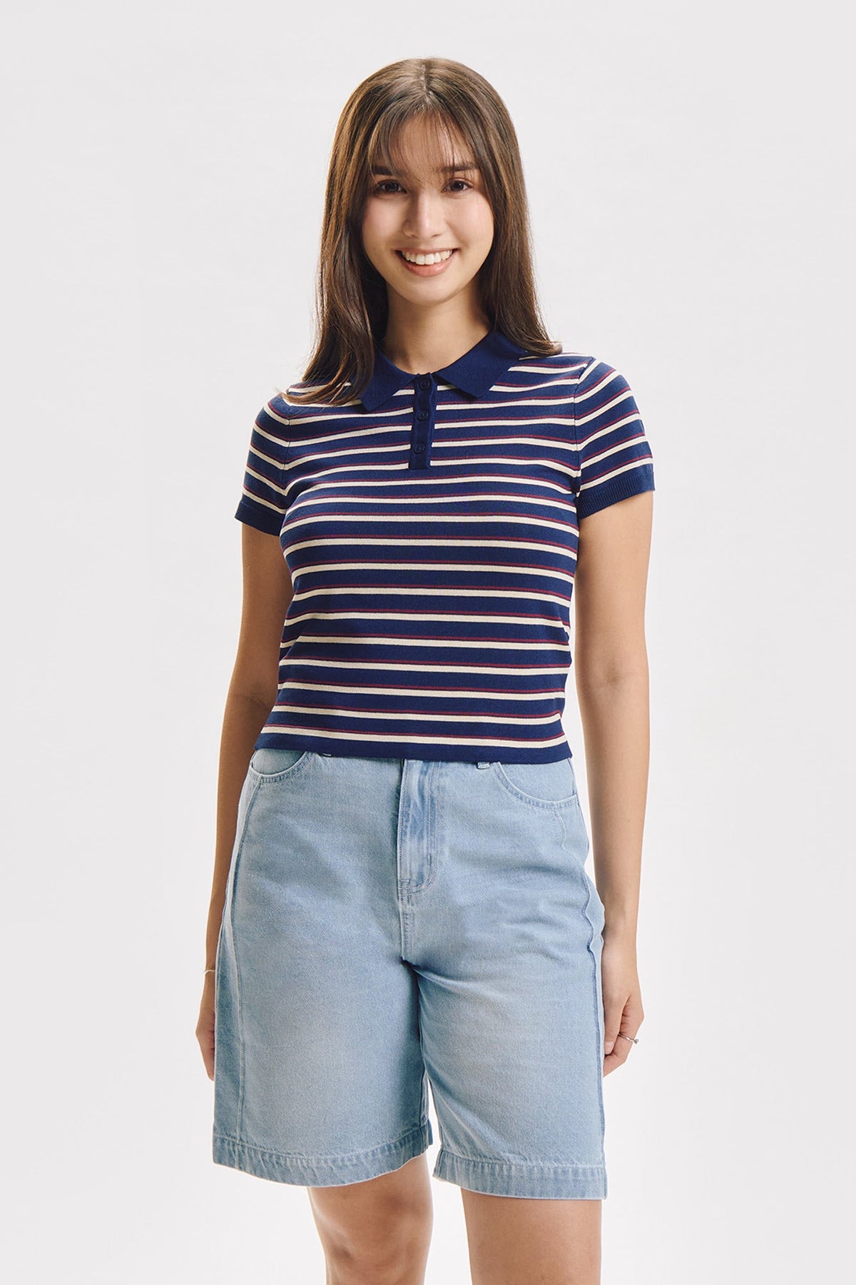 Slim Striped Polo