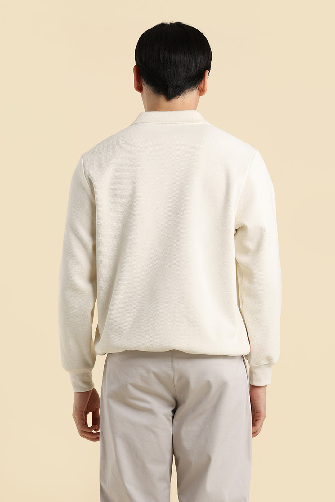 Dress Code Relaxed Textured Half Zip Sweatshirt