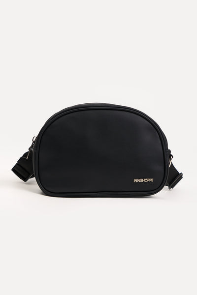 Leather Belt Bag with Metal Branding