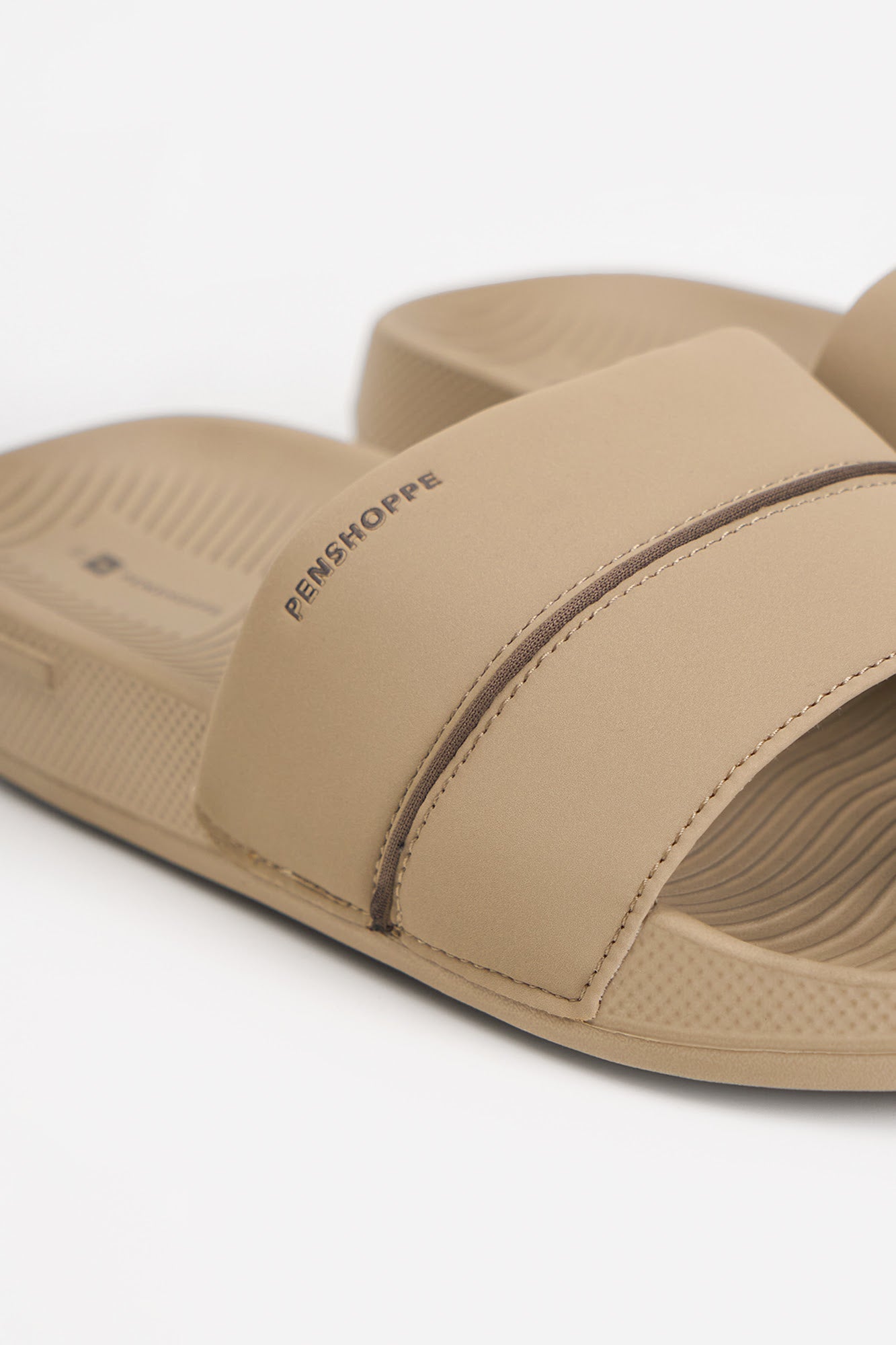 Women's Textured Slides with Silicon Branding