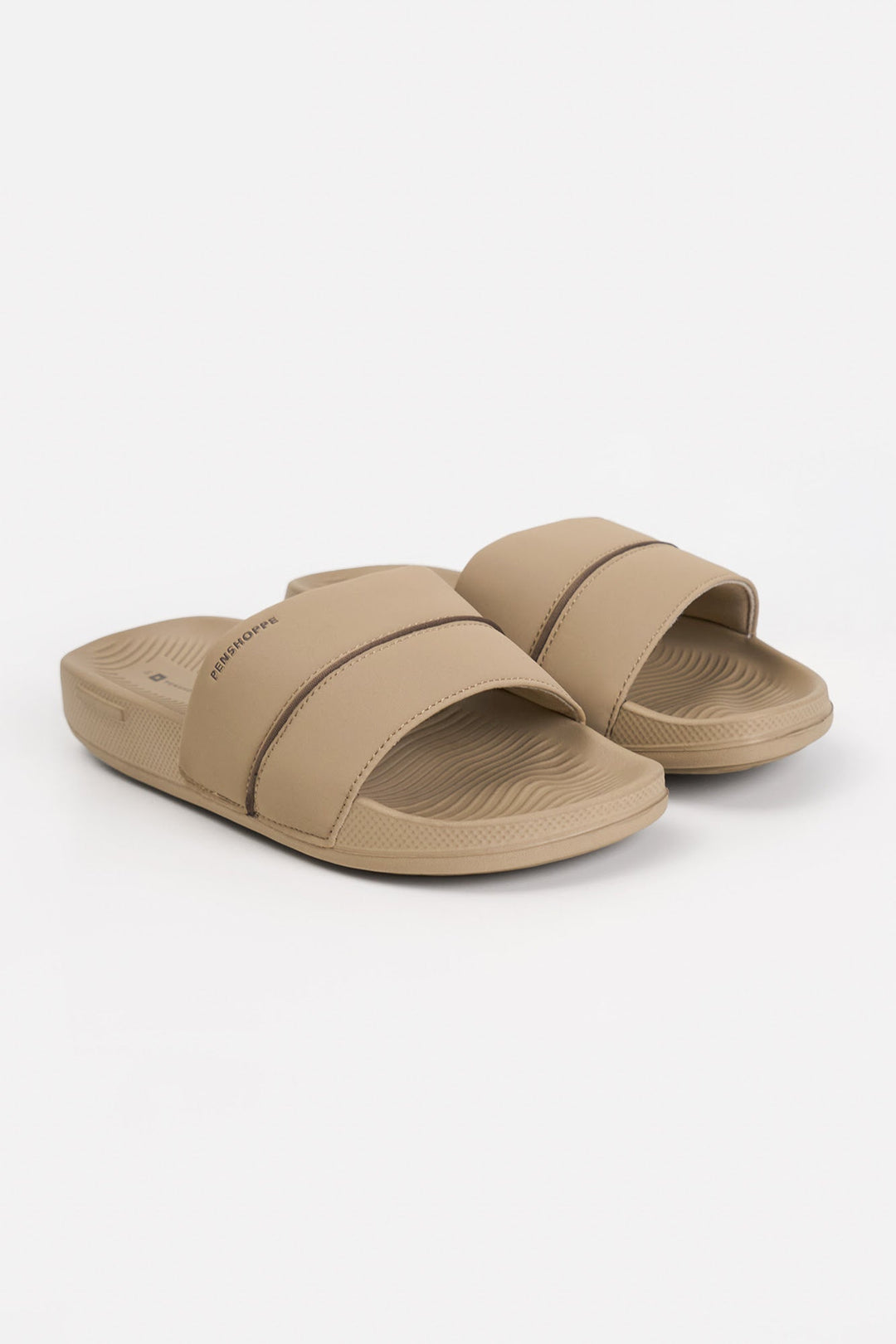 Women's Textured Slides with Silicon Branding