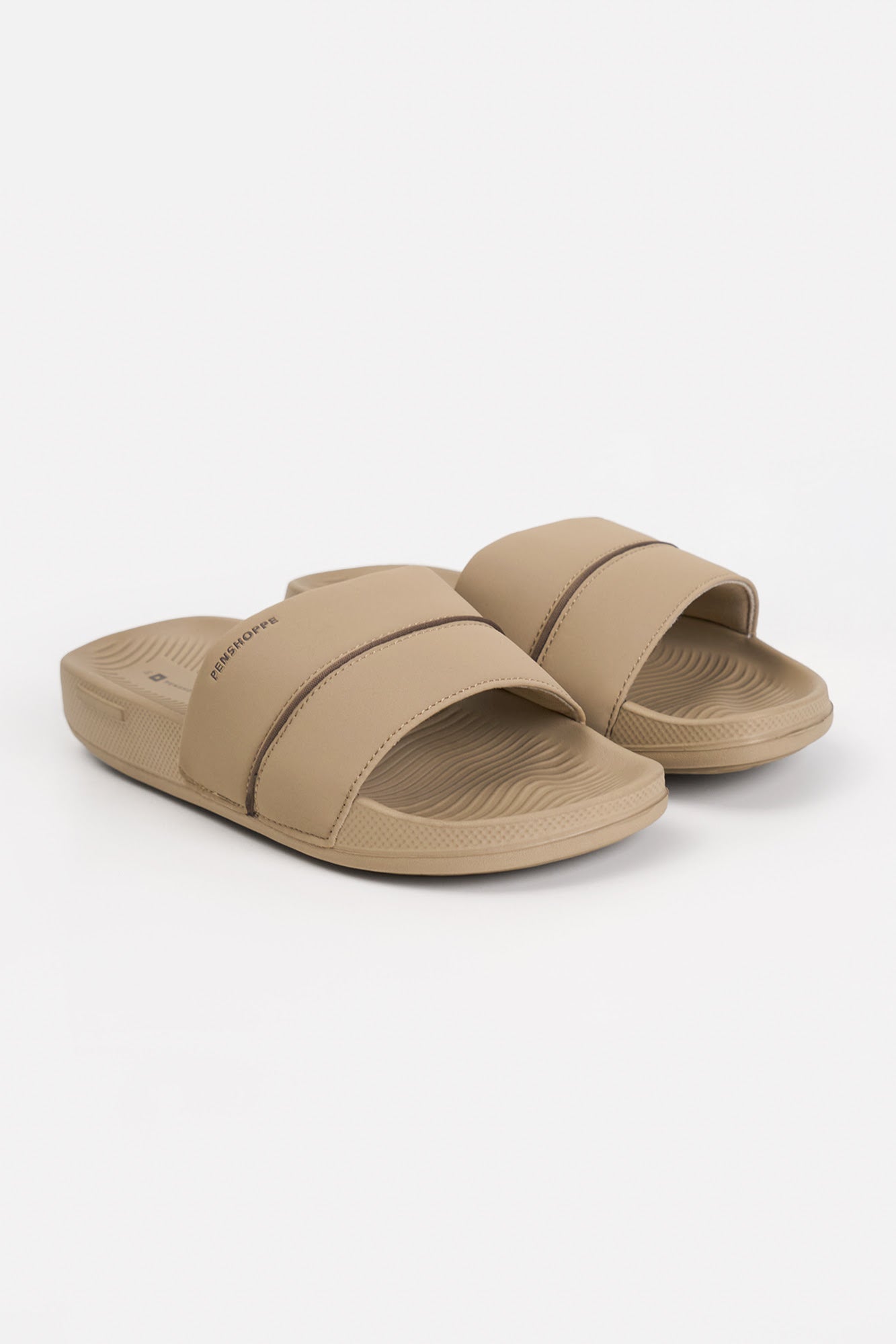 Women's Textured Slides with Silicon Branding