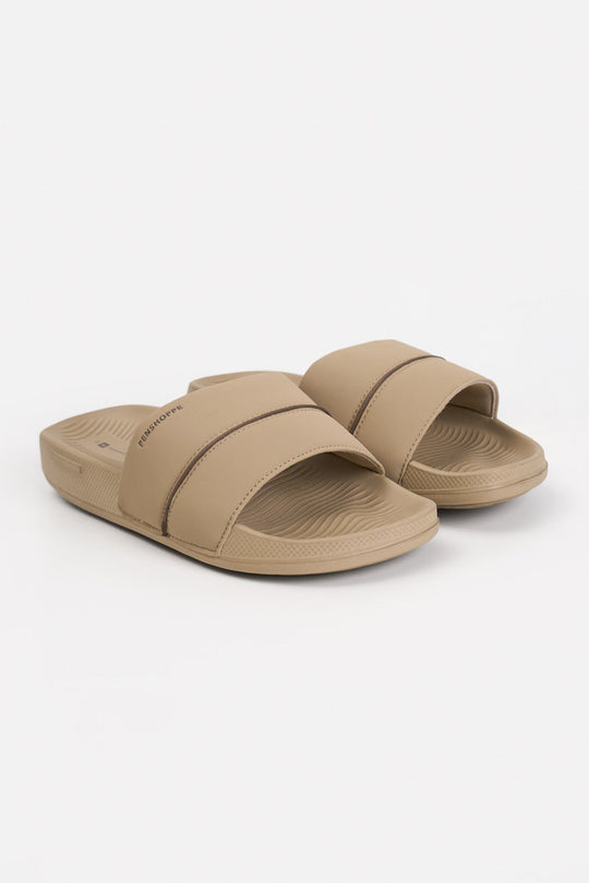 Women's Textured Slides with Silicon Branding