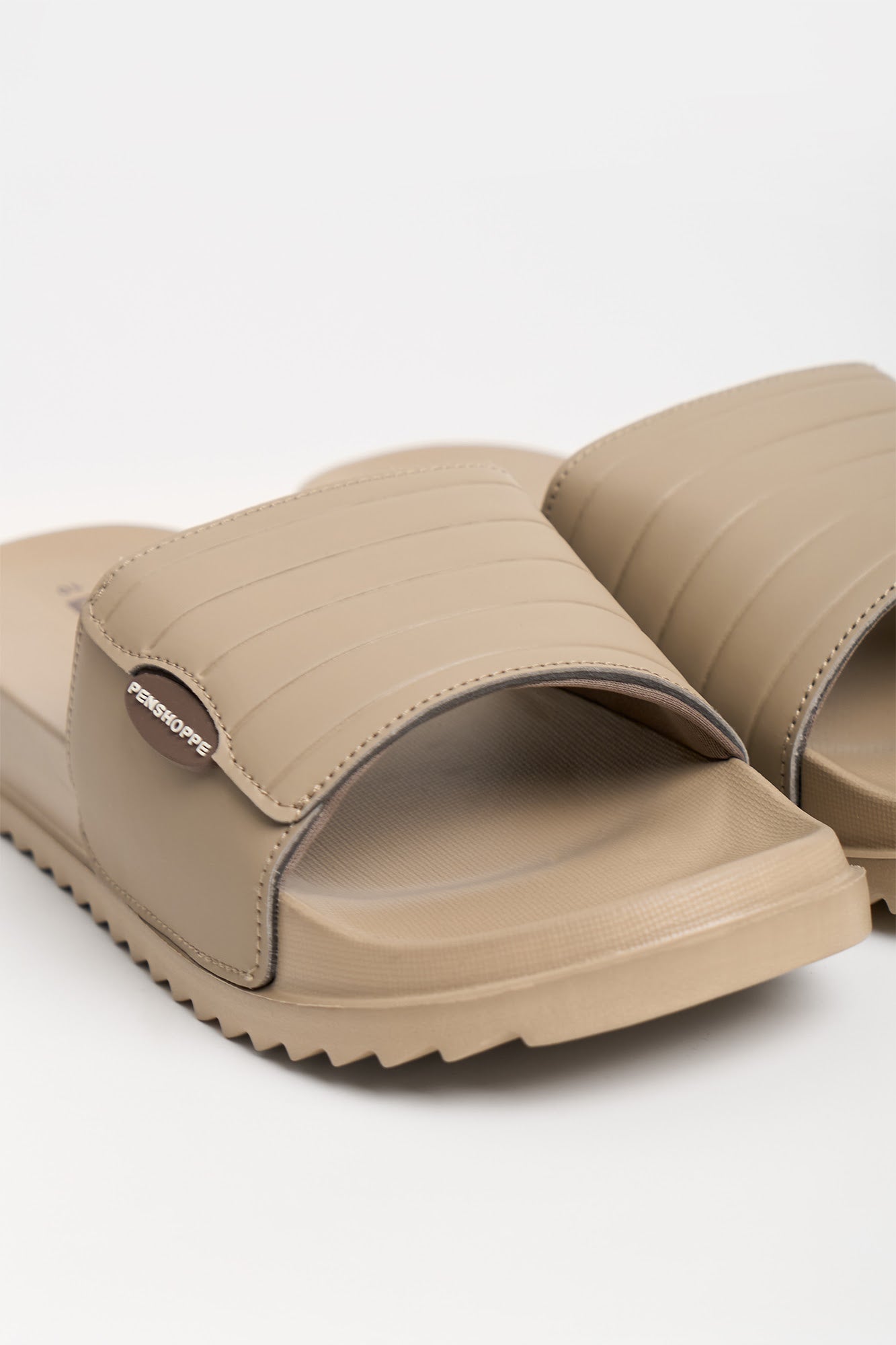 Women's Padded Slides with Rubber Patch Branding
