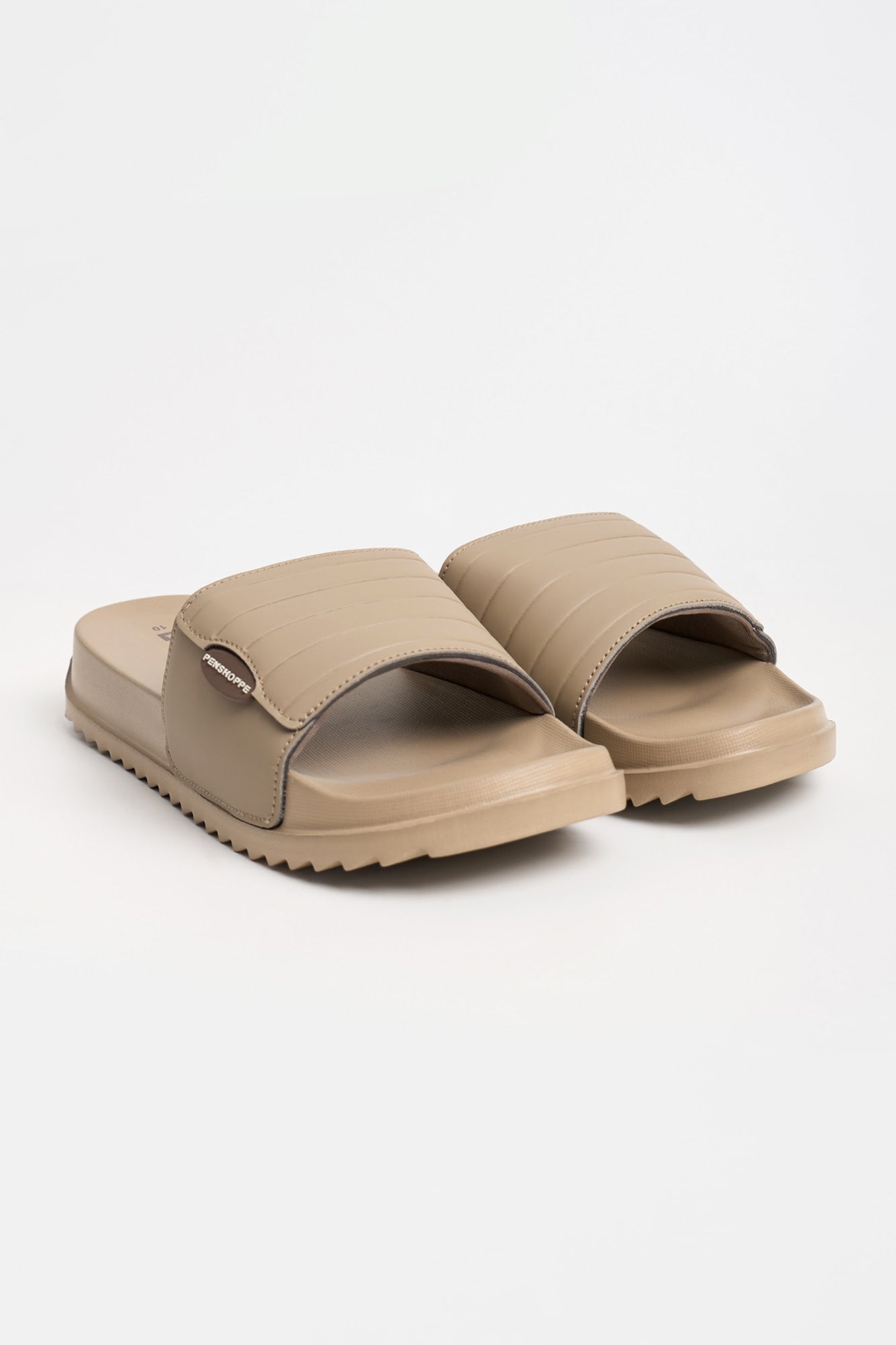 Women's Padded Slides with Rubber Patch Branding
