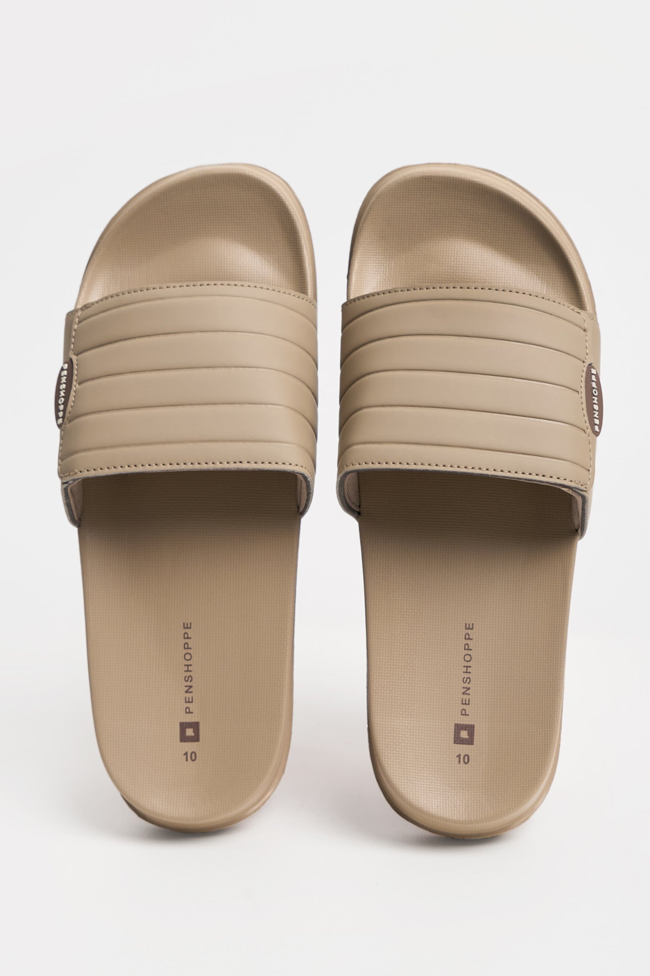 Women's Padded Slides with Rubber Patch Branding