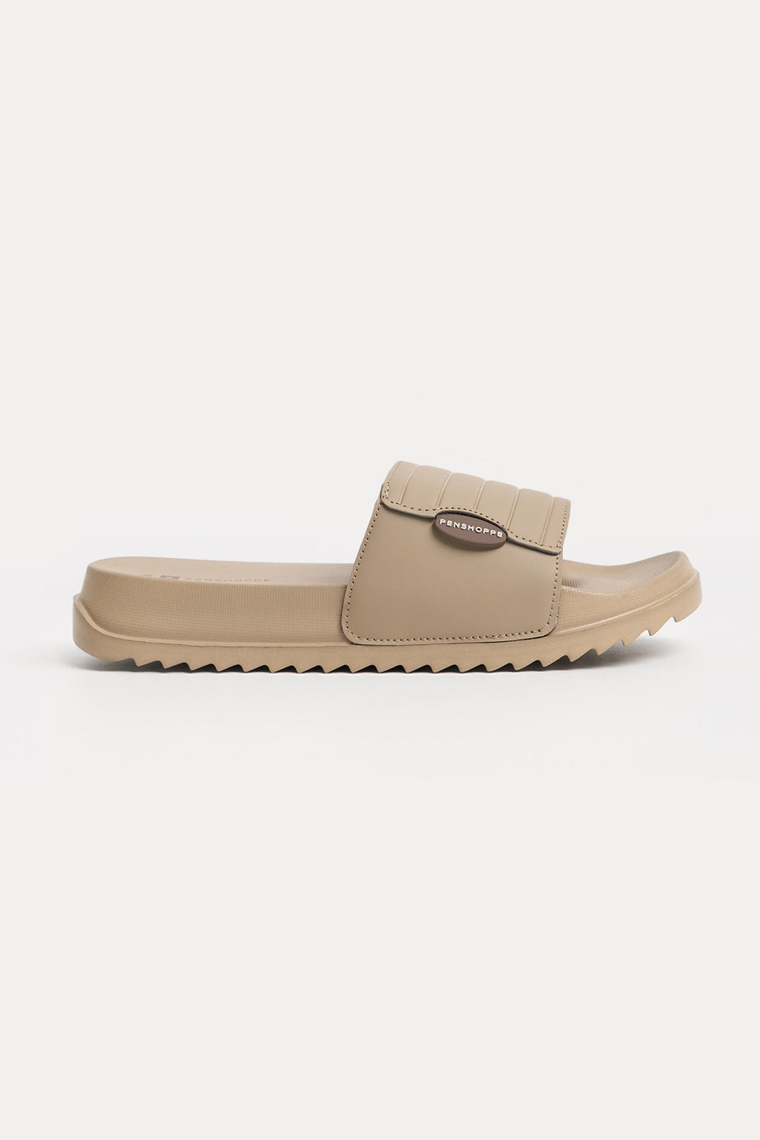 Women's Padded Slides with Rubber Patch Branding