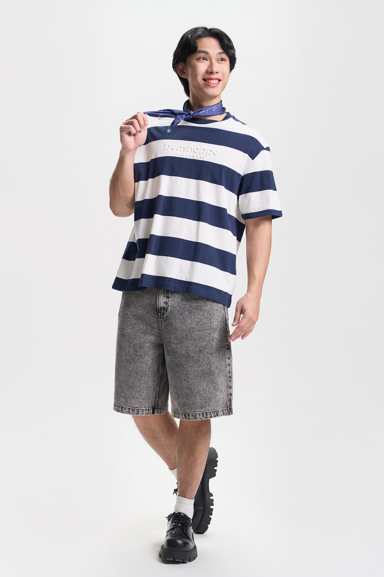 Stripes Relaxed T-Shirt with Branding