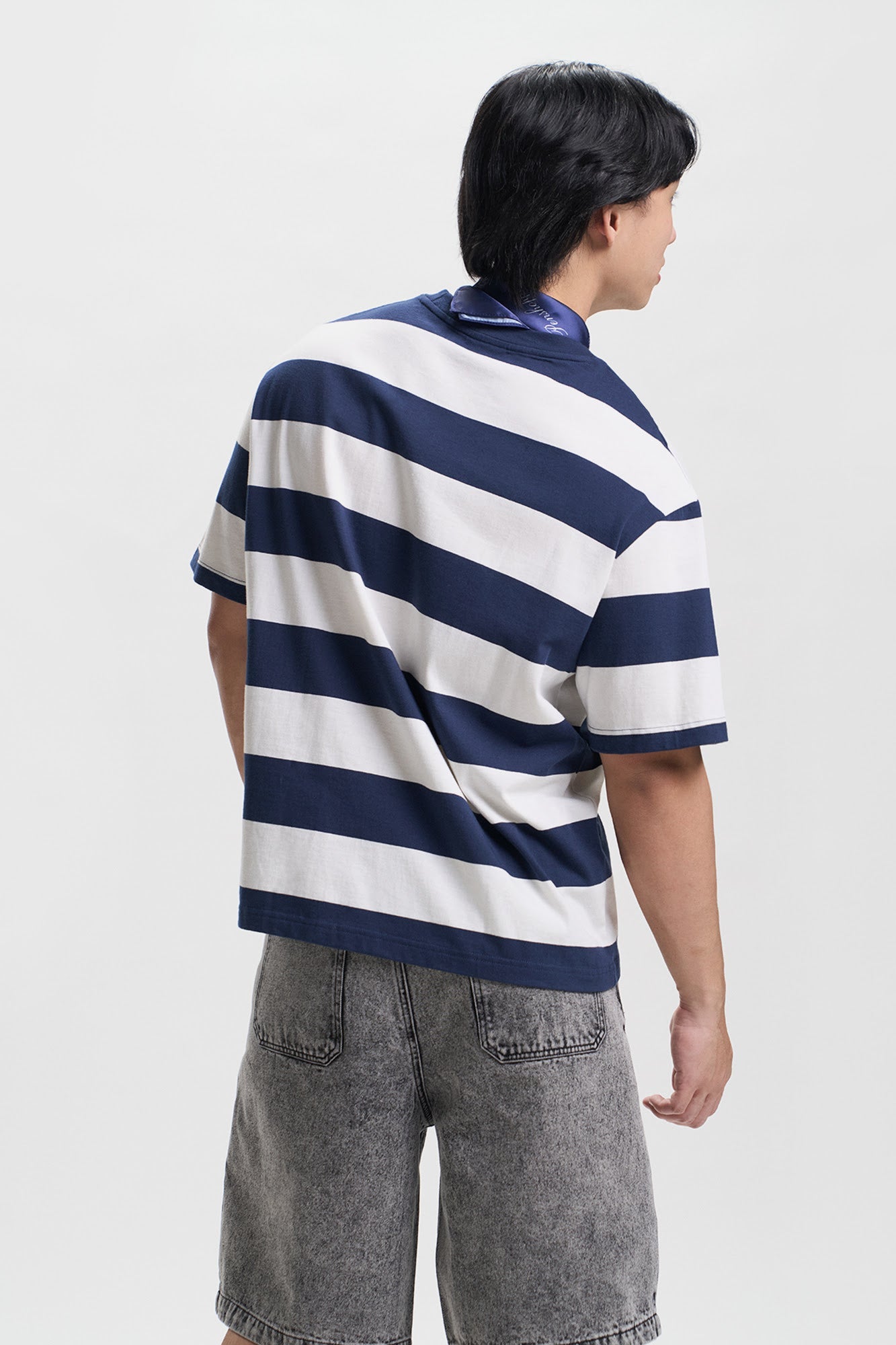 Stripes Relaxed T-Shirt with Branding