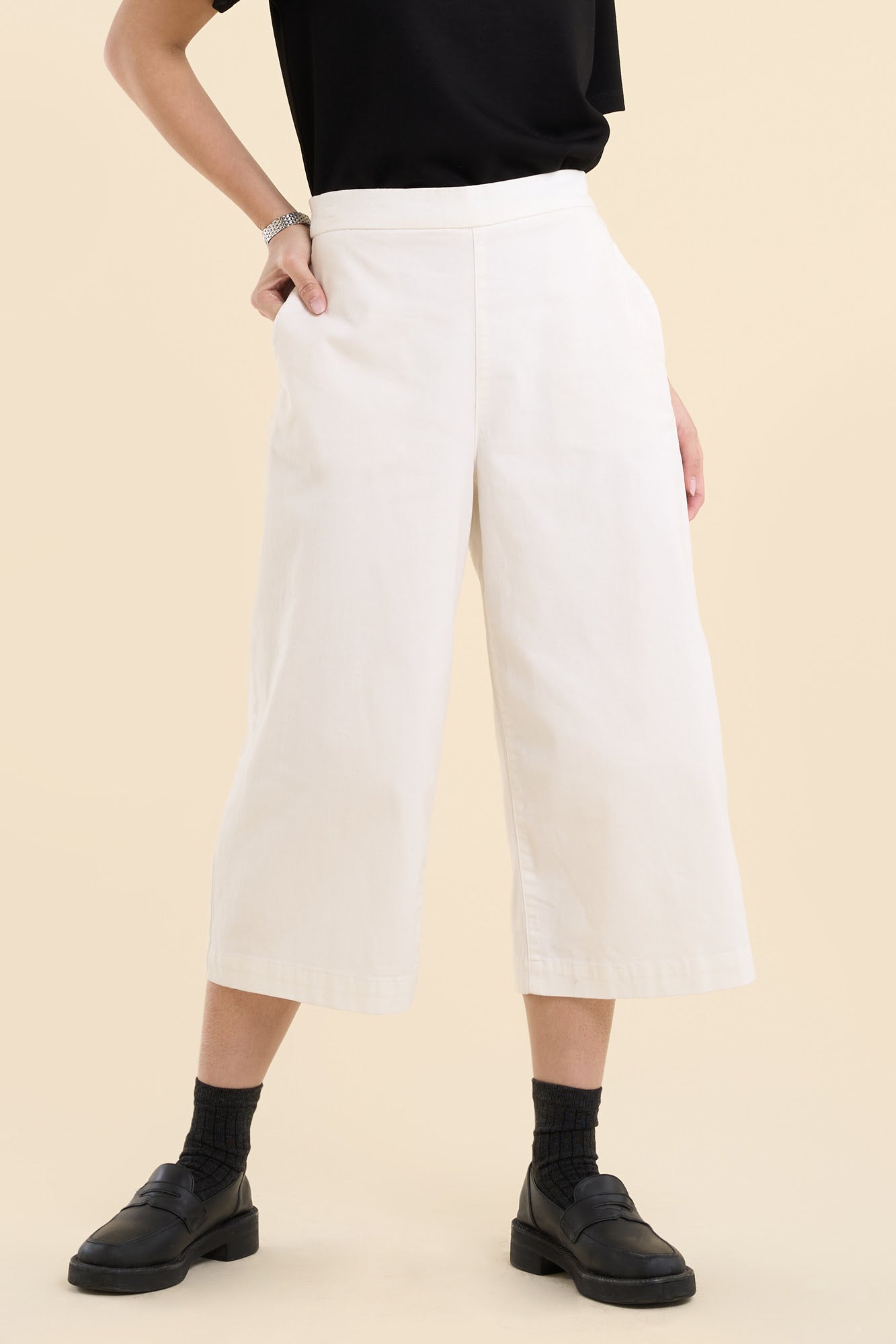 Dress Code Easy Wide Cropped Pants