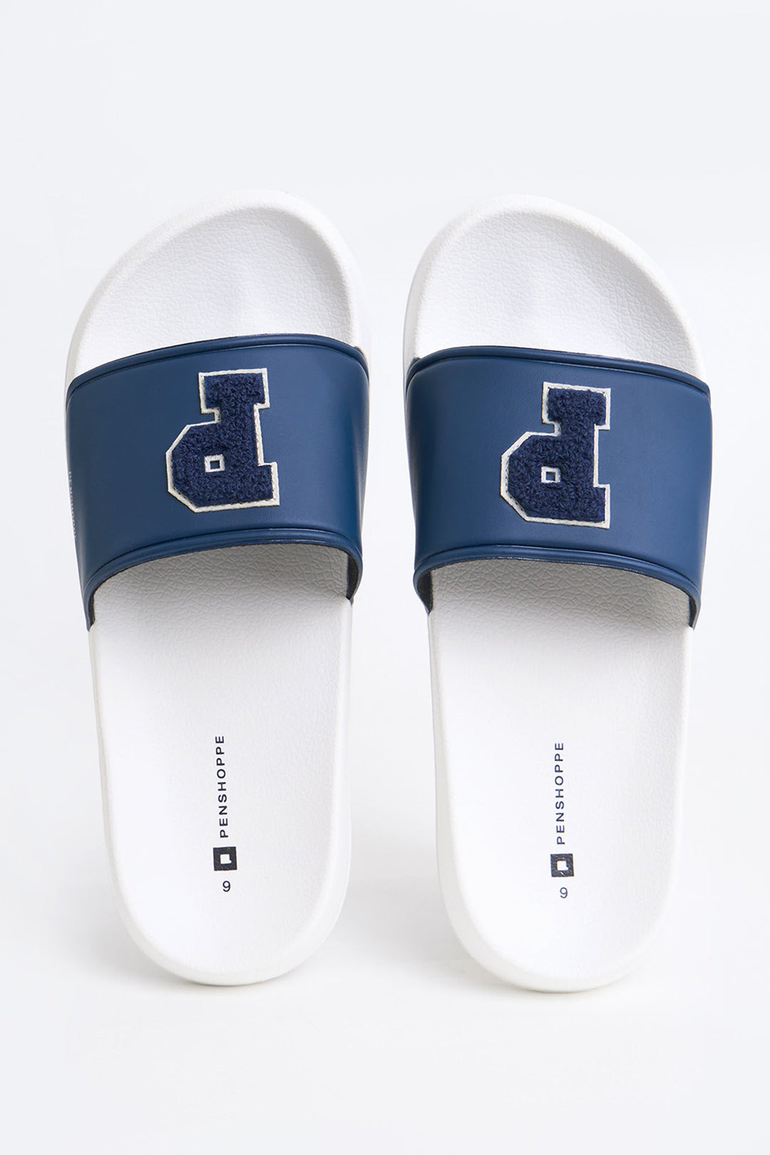 Men's PU Velcro Band Slides