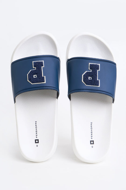 Men's PU Velcro Band Slides
