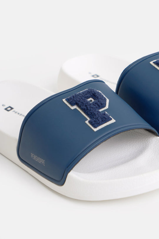 Men's PU Velcro Band Slides