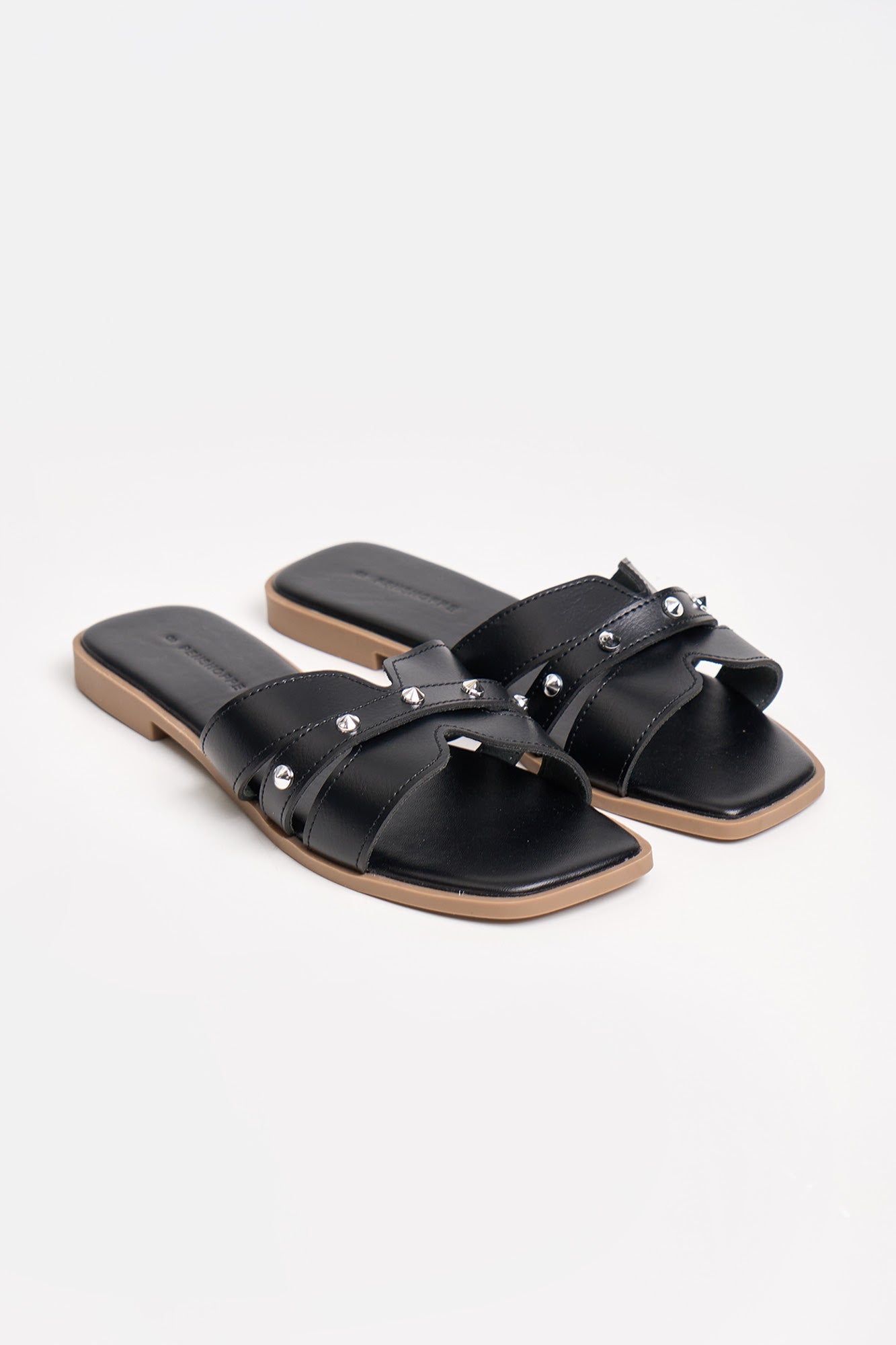 Women's Leather Slip-On Sandals