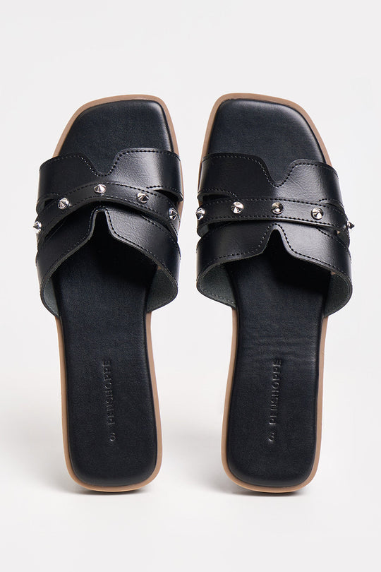 Women's Leather Slip-On Sandals