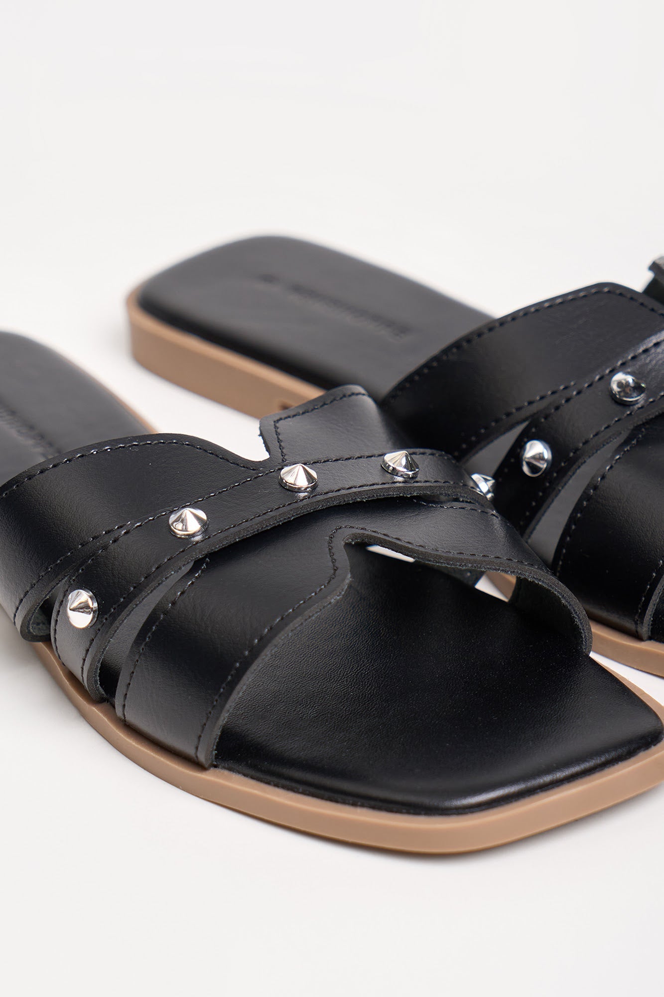 Women's Leather Slip-On Sandals