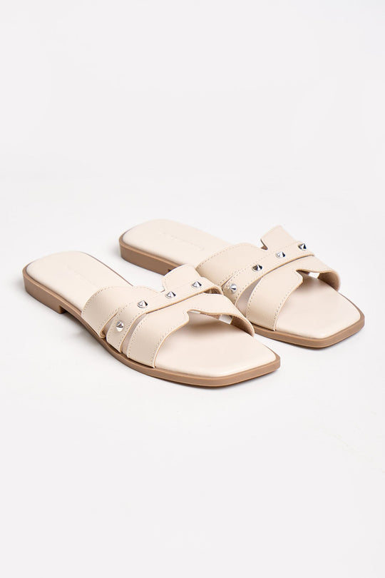 Women's Leather Slip-On Sandals