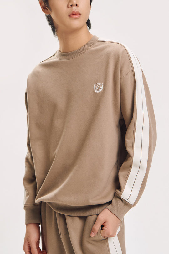 Relaxed Fit Pullover Sweater with Embroidery