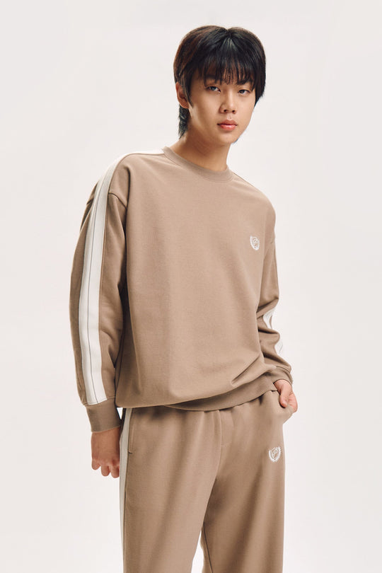 Relaxed Fit Pullover Sweater with Embroidery