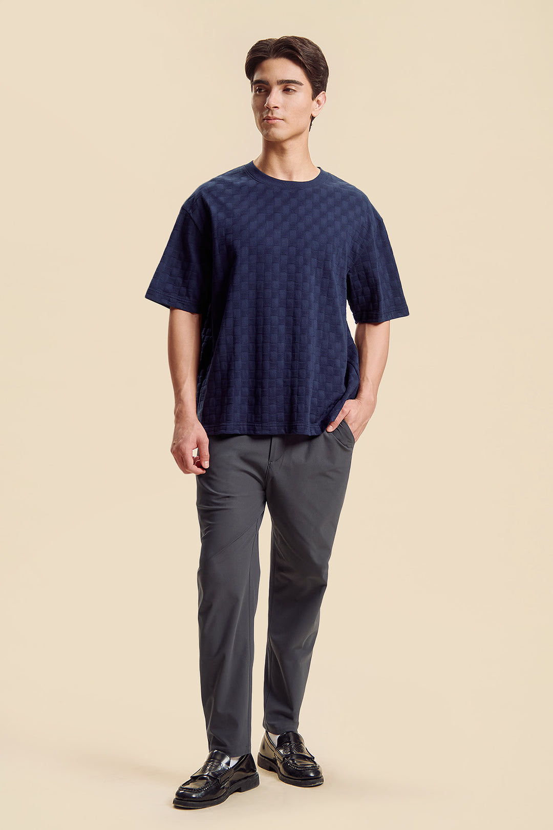 Dress Code Relaxed Textured Knit T-Shirt