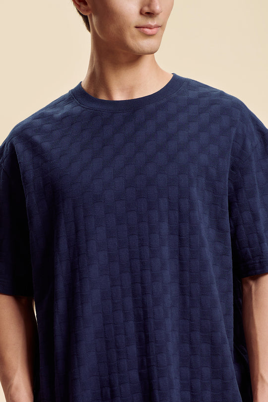 Dress Code Relaxed Textured Knit T-Shirt