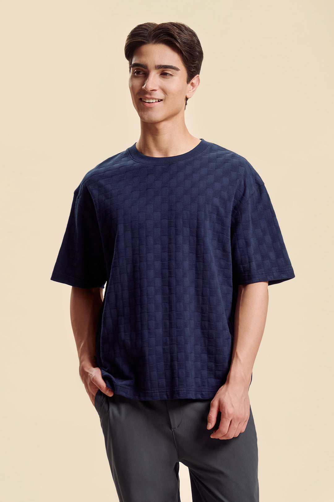 Dress Code Relaxed Textured Knit T-Shirt