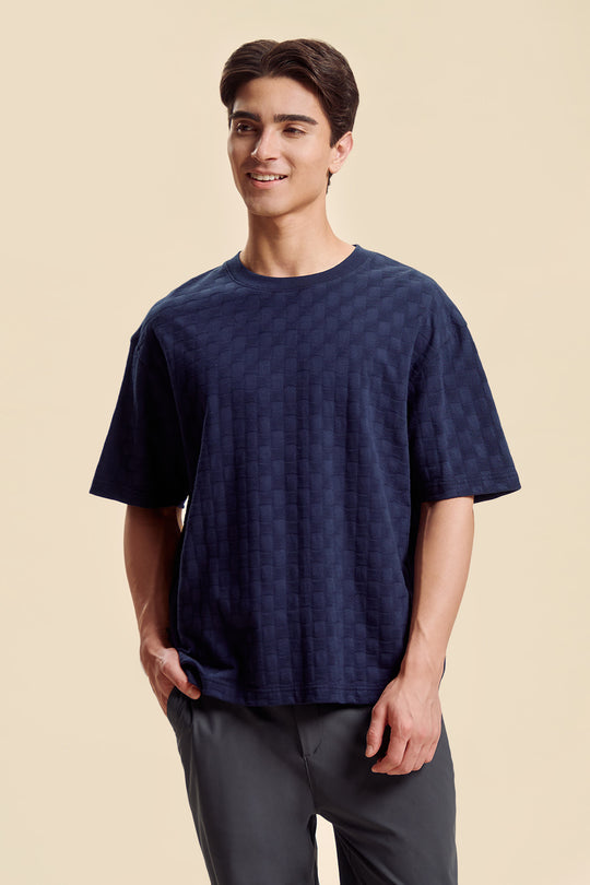 Dress Code Relaxed Textured Knit T-Shirt