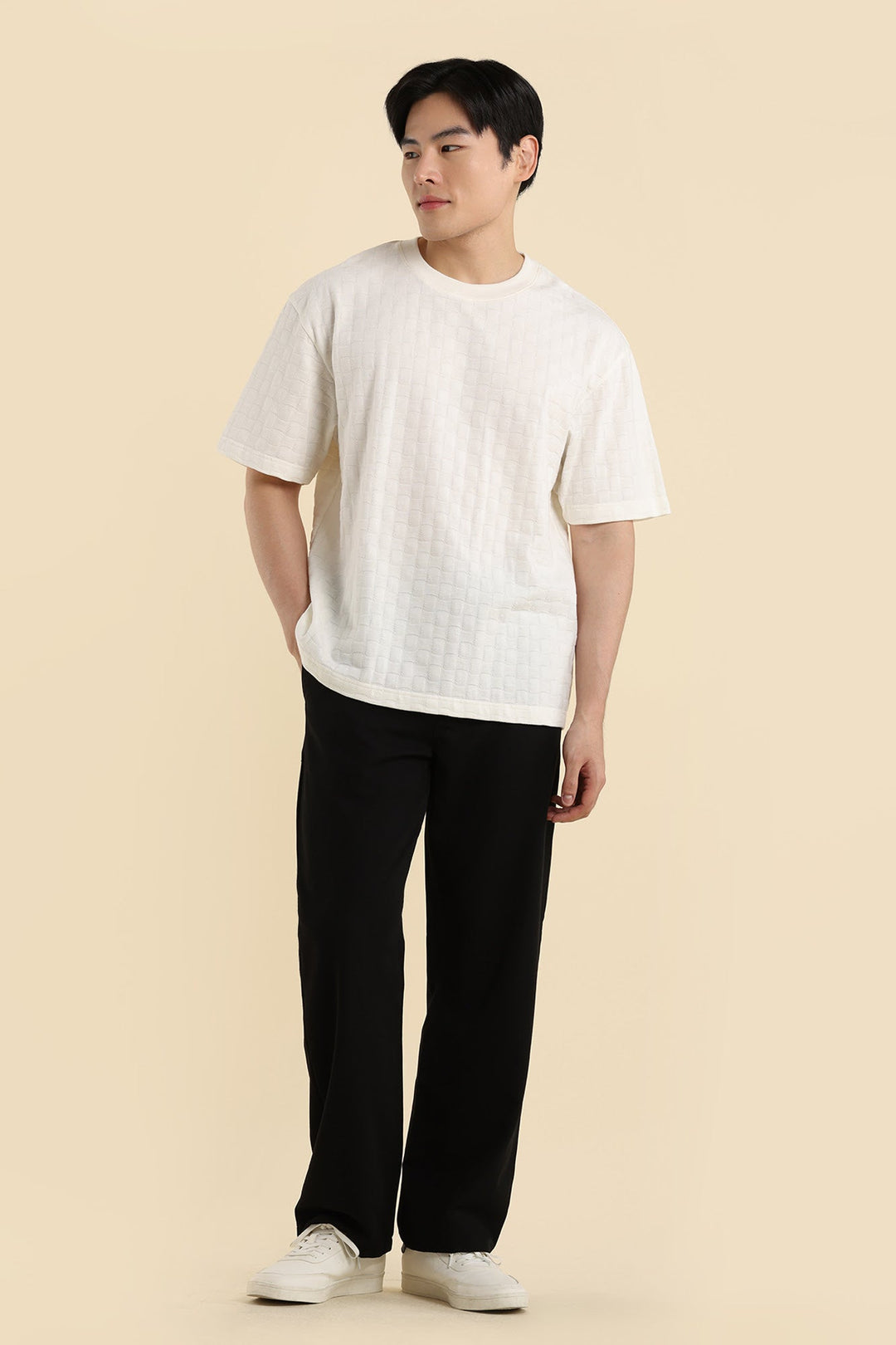 Dress Code Relaxed Textured Knit T-Shirt